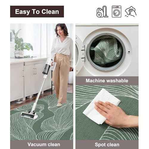 chakme Office Chair Mat for Hardwood Floor, 48"x36" Easy Glide Computer Desk Mat Protector for Rolling Chair Under Desk Rug Nonslip Backing, Machine Wash, (Leaf)
