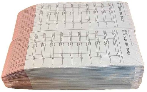 10 Label Job Time Tickets/Flag Sheets #1508 (500/Pack) (V8)