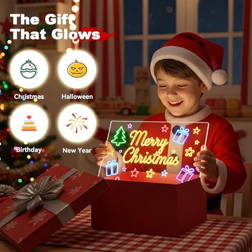 16in LED Light Up Drawing Board for Kids - RGB Color & Light Effects Gift