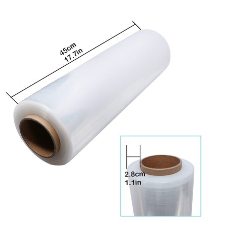 AK TRADING CO. 18" Width x 80 Gauge x 1500 FT Industrial Strength Stretch Shrink Wrap Film - Heavy Duty Packing, Moving, 20 Micron Clear Adhering Plastic Wrap (Box of 4)