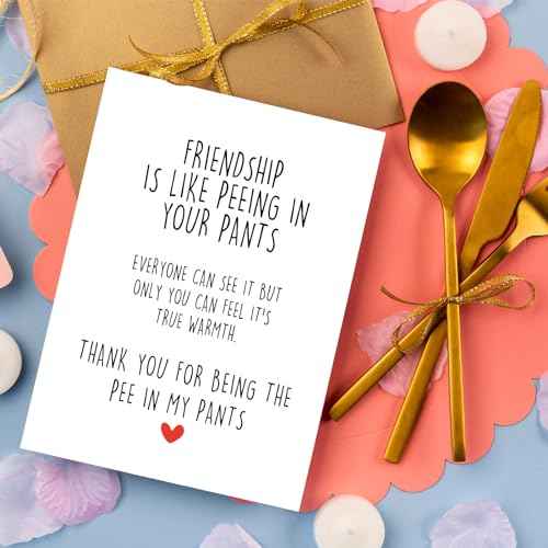 Funny Best Friend Birthday Card, Friendship Day Card for Men Women, Cute Bestie Card, Friendship Gift For Her, Friendship Thank you Card for Him Her