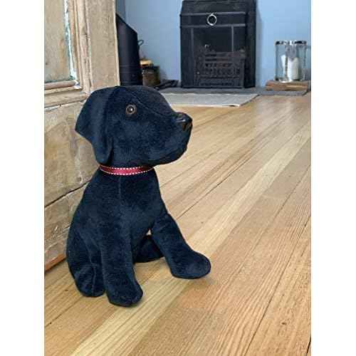 Samuel Lamont/Celtic Weavers, Black Puppy Dog with Collar Weighted Door Stop