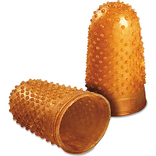 Swingline Rubber Finger Tips Size 11 1/2, Amber, 12-Pack - Office & Craft Supplies