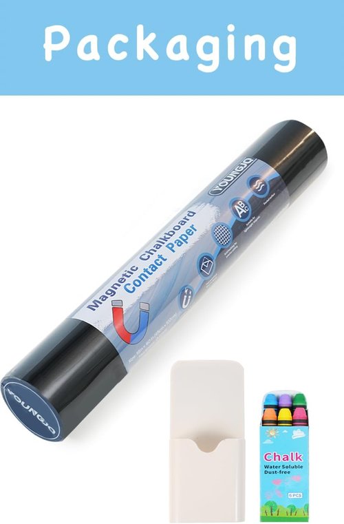 Skiennix 2-Pack Magnetic Chalkboard Sheets - 40" x 18" Self-Adhesive Peel and Stick for Home & School