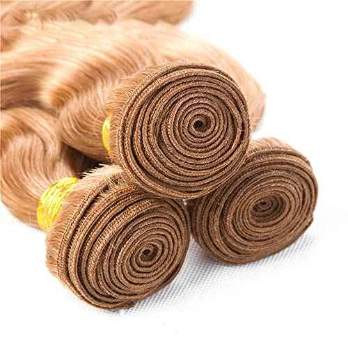 #30 Brown Bundles Body Wave Bundles Human Hair 14 16 18 Inch Light Brown Body Wave Bundle Unprocessed Brazilian Virgin Weave Hair 3 Bundle 50 Gram Per Bundle