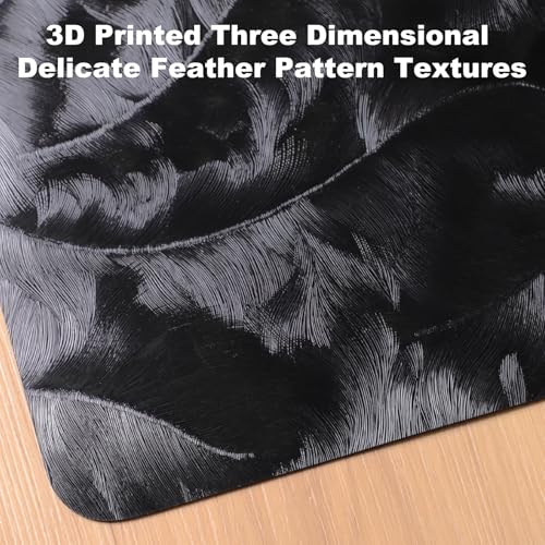 60" x 75" Office Mat for Hardwood Floor with 3D Feather Design,Waterproof&Non-Slip Computer Floors Mat,Utility Office Floor Mats for Rolling Chairs Hardwood,Office Chair Floors Protector for Home&Game