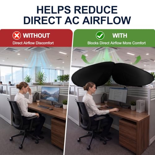 LOSADY Large Adjustable Office Cubicle Shade - Desk Privacy Canopy