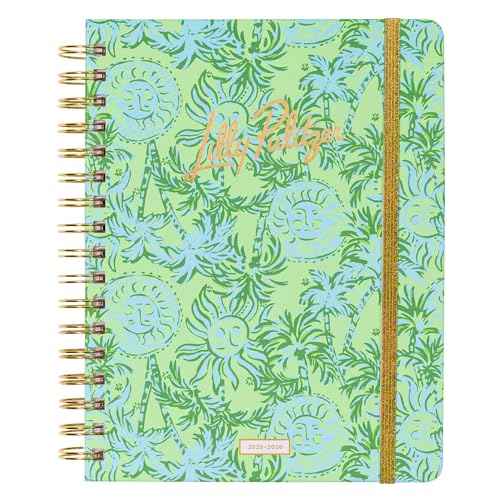 Lilly Pulitzer Large Monthly Planner August 2025 - December 2026, Monthly Agenda & Calendar, Stickers, Pockets, & Spiral Binding (Catchin Rays)