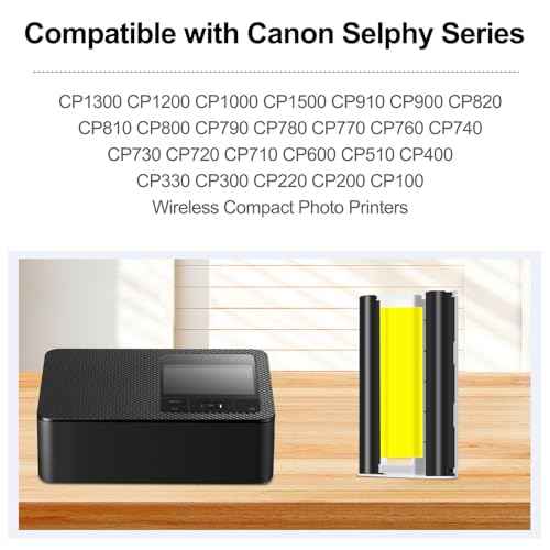 Compatible for Canon Selphy CP1500 CP1300 Ink and Paper, KP-108IN KP108 3 Color Ink Cartridges and 108 Sheets Glossy 4x6 Photo Paper for Selphy CP1500 CP1200 CP1000 CP910 CP900