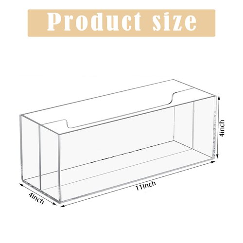 Miggrod Acrylic Mail Organizer, Mail Holder Countertop with 2 Slots, Desk Letter Storage Organizer for Office, Home, School, Clear