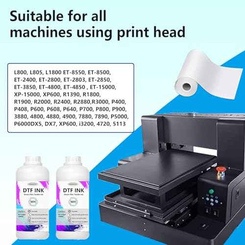 APRONE DTF Ink White 1000ML - Premium Transfer Printer Ink for Printhead ET-8550 L1800 L805 R2400 P400 P800 XP15000 Printers, Heat Transfer Printing Direct to Film T-Shirt Printing