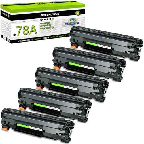 greencycle 5 Pack 78A CE278A Black Laser Toner Cartridge Compatible for Laserjet Pro P1606dn P1566 P1560 M1536dnf P1600 Printer