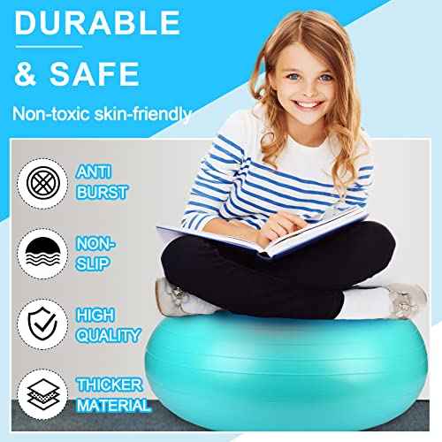 Honoson 6 Pcs Donut Flexible Seating for Classroom Elementary Back to School Yoga Balance Exercise Ball Chair for Adult Kid, First Day of School Student Welcome Party Favor Reading Corner Supplies