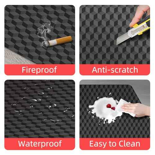 AiBOB Gaming Chair Mat for Hardwood Floors - 48"x36" Office Chair Mat for Hard and Tile Floor | Anti-Slip Protector Mat | Computer Desk Floor Mat for Rolling Chairs, Not for Carpet