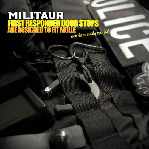 First Responder Door Stop Black (3 Pack) ? Molle Compatible, Tactical Door Jam for Police, EMS, Firefighters