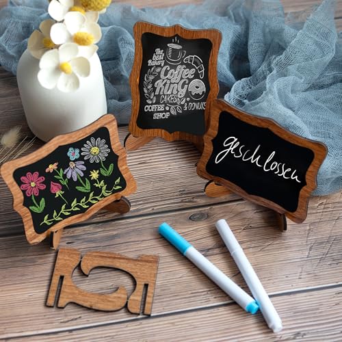 Temlum Wave 15pcs Mini Chalkboard Signs 2.9x3.9" Wavy Small Chalkboards