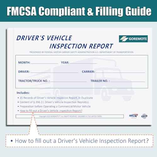 Detailed Driver's Vehicle Inspection Report, 10 Pack, Pre Trip Inspection Book for Trucker, 2-Ply Carbonless, 35 Sets of Forms per DVIR Log Book for Truck Drivers, 8.5" x 5.5"