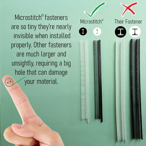 MicroStitch All‑In‑One Tagging Gun Kit – Ultra‑Fine Needle, Black & White Fasteners (Black & White)