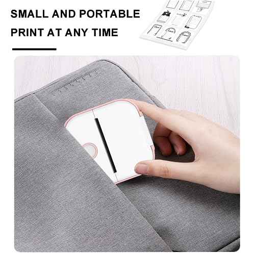 Wireless Photo Sticker Thermal Fast Printer, PrintPod Inkless Pocket Printer for DIY Scrapbook, 3 Pods (Pink)