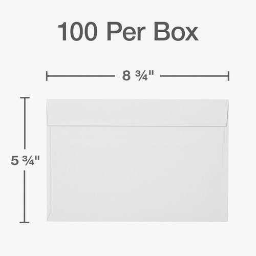 Columbian A9 Self-Seal Mailing Envelopes - 100 Pack | Premium White 5.75 x 8.75 Inches for Invitations & Announcements