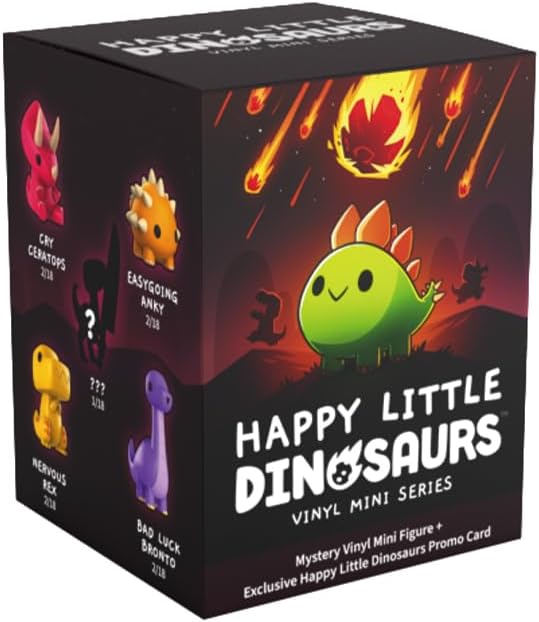 TeeTurtle Happy Little Dinosaurs - Vinyl Mini Figures Mystery Box | Fun Collectible Series