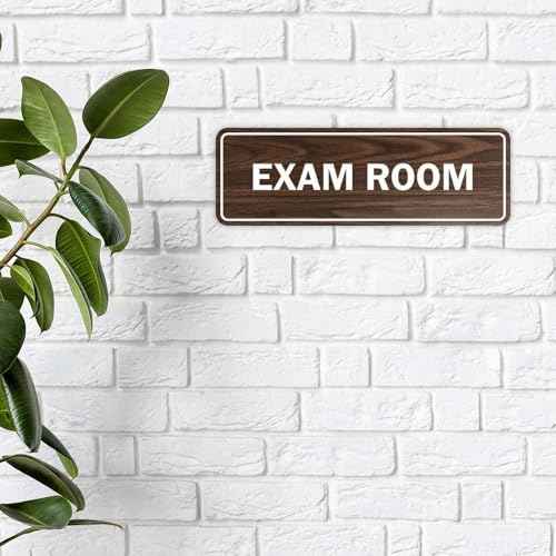 Signs ByLITA Standard Exam Room Sign (Brushed Silver) - Medium 5 Pack