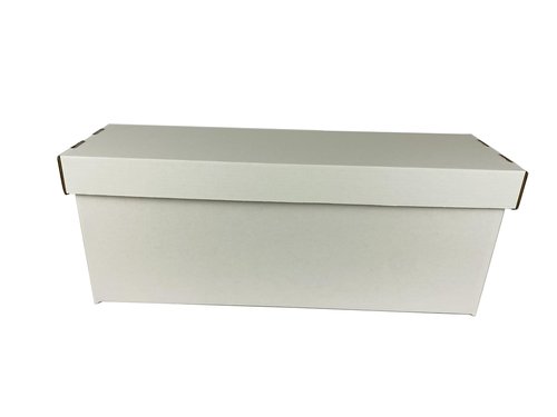 Max Protection Comic Book Storage Box - 5 Count Long ComicBook Boxes with White Corrugated Cardboard - Stackable Bin, Thick Case, Book Containers with Lid - Ideal for Comics, Magazines, Collectibles