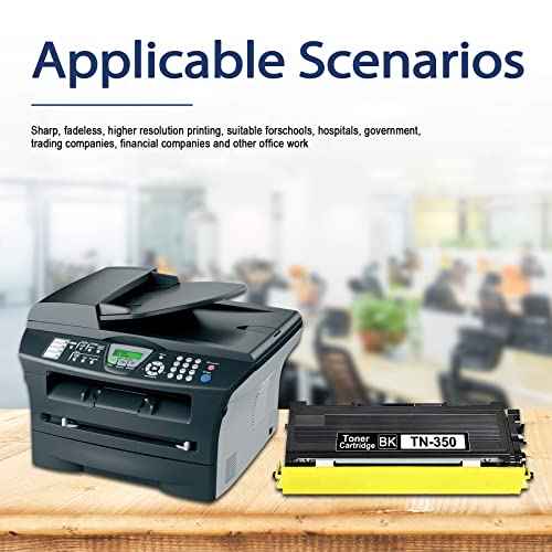 TN350 TN-350 Black Toner Cartridge Compatible for Brother HL-2070N HL-2040 MFC-7420 MFC-7820n intellifax-2820 Intellifax-2920 DCP-7020 MFC-7220 Laser Printers (1 Pack)