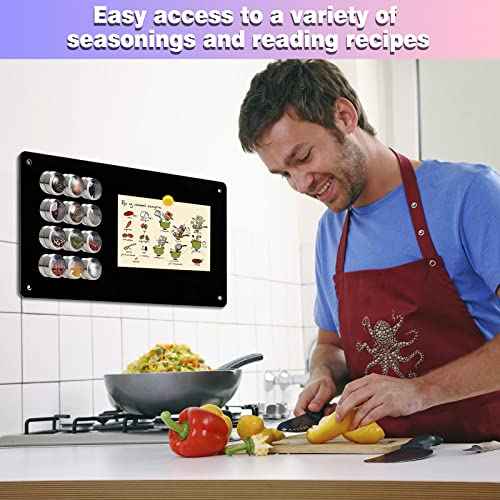 2Pack Black Magnetic Board,17.5" x 11.4" Magnet Bulletin Board to Display Magnetic Notes, Poetry, Photos, Suitable for Wall, Refrigerator, Cabinet etc, Come with 8 Pcs Dual Lock Tape and Screws