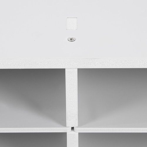 MhdunueSK Mailbox for Classroom 24 Slots, Mail Sorter, Paper Organizer Storage, Mail Organizer for Home Library Office Classroom (White, 24 Slots)