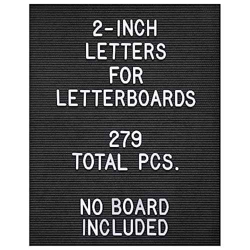 Letter Board Plastic Letters Set 2 Inch, Letter Board Letters Only NO BOARD INCLUDED, White Large Felt Board Letters, Plastic Letters Letter Board, Felt Letter Board Letters Symbols