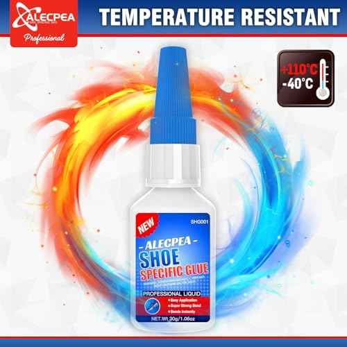ALECPEA 30g Shoe Glue - Ultimate Strength Adhesive for for Soles Boots Sneakers Heels Hiking Shoes Leather Handbags - Quick Set in 15 Seconds