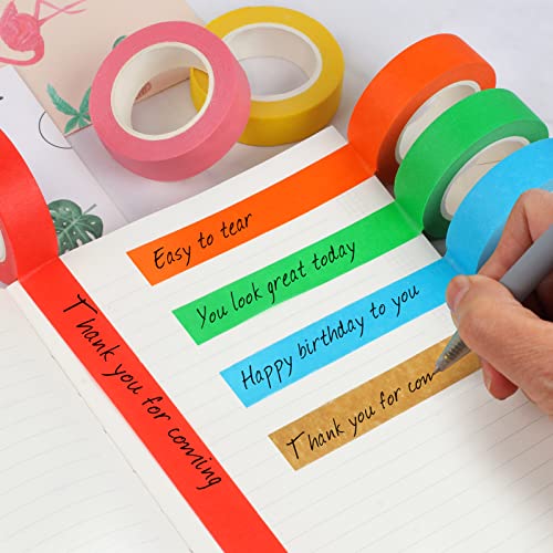 Guirnd 12PCS Colored Masking Tape 1.7cm x 12m Kids Art Supplies DIY Craft