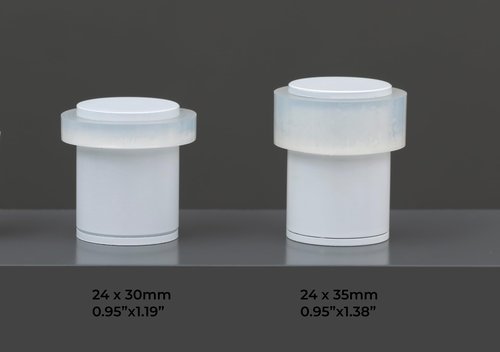 EVI Door Stops |White Stainless Steel Door Stopper - Screw Fastening - Rubber Protector - 0.94 x 1.38 Inch Door Stop