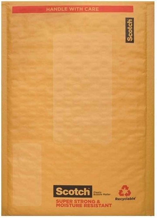 Scotch Plastic Bubble Mailer, 6 in x 9 in, Yellow, 10/Pack (8913-ESF)