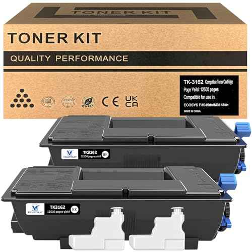 TK3162 TK-3162 1T02T90US0 Compatible Toner Cartridges 12500 Pages 2 Black for Kyocera ECOSYS M3645idn M3145idn P3045dn P3050dn P3055dn P3060dn P3150dn P3155dn P3260dn M3145dn M3645dn M3860idn