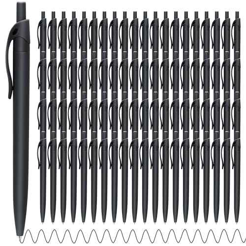 Aozora Pens Bulk 240 Pack Black Click Pens No Bleed Wholesale Retractable Ballpoint Pens Medium Point,Smooth Ink Pens for Journaling School Office Supplies 1.0MM Black Ink