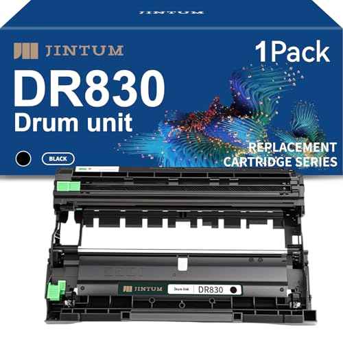 JINTUM DR830 Drum Unit Compatible with Brother DR830 DR-830 TN830 TN-830 Drum Unit Replacement for Brother HL-L2460DW DCP-L2640DW HL-L2405W MFC-L2820DW Printers (No Toner)