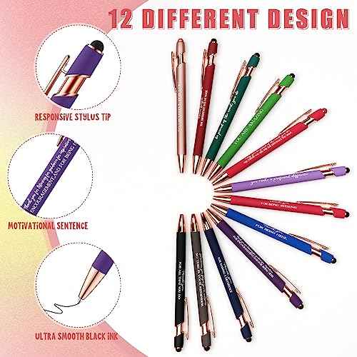 96 Pcs Thank You Gifts Bulk Motivational Pens Inspirational Notepads Set, Mini Motivational Notebooks and Ballpoint Pens, Inspirational Appreciation Gifts for Employee Teacher Staff Volunteer Coworker