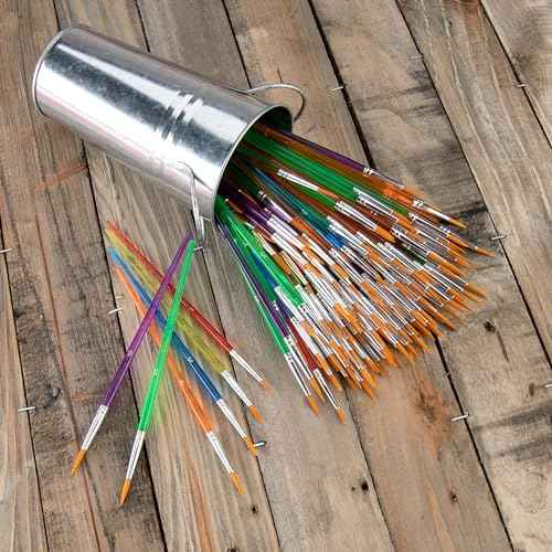 Royal and Langnickel Round Taklon Variety Brushes Classroom Canister Set - Gold (Pack of 144)