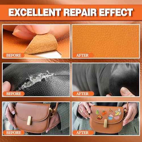 Leather Glue, 60ml Clear, High Strength & Flexible & Waterproof & Clear Leather Repair Glue for Jackets, Purses, Handbags, Sofa, Furniture, Car Seat, Shoes