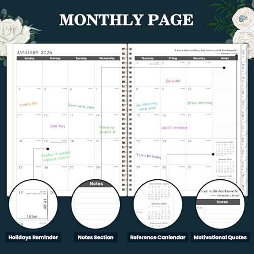 2026-2027 Monthly Planner - 2 Year Monthly Planner 2026-2027, Jan 2026 - Dec 2027, 9" x 11", 2 Year Calendar Planner, Months Tabs, Twin-Wire Binding, Two-Side Pocket, Thick Paper, Holidays & Note Section