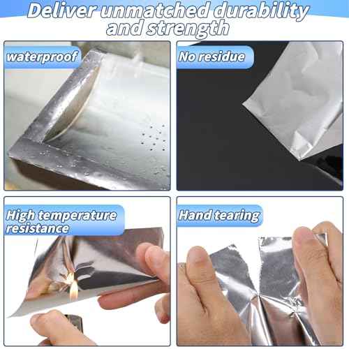 3 Pack Aluminum Foil Tape Bulk - 3 Inch x 55 Yards - Heavy Duty Metal Duct Tape, Aluminum HVAC Tape for Sealing & Patching, Air Ducts, Insulation Metal Repair, Professional Grade