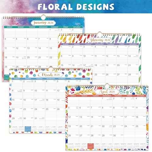 2026 Calendar - 2026 Wall Calendar from Jan. 2026 - Dec. 2026, Wall Calendars 2026 14.8'' x 11.5'', 12 Months with Julian Date, Thick Paper, Large Block