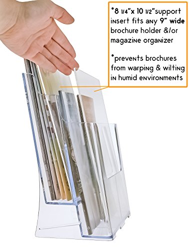 Source One 10 Pack Premium Brochure Support Inserts for Humid Environments