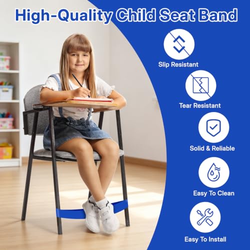 GNAWRISHING Blue Chair Bands for Kids with Fidgety Feet - ADHD Autism