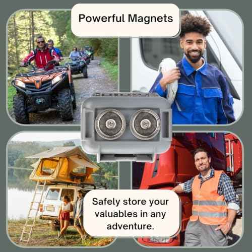 Hide a Key Outside with our Magnetic Box, Our Waterproof Air-Tight Magnetic Key Box for Under Car Stays Secure with 2 Strong Neodymium Magnets