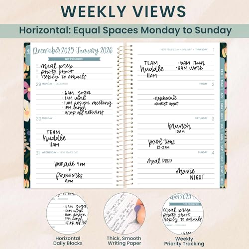 bloom daily planners 2026 Pocket Planner - 4¡± x 6¡± - (January 2026 - December 2026) - MINI Weekly/Monthly Agenda Organizer & Calendar Book - Blooming Wildly