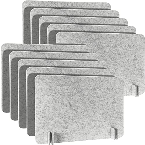Fabbay 10 Pcs Acoustic Desk Dividers for Students - Silver Gray