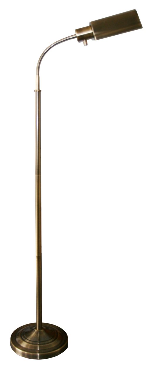 daylight24 Natural Daylight Battery Operated Cordless Floor Lamp, Antique Brass